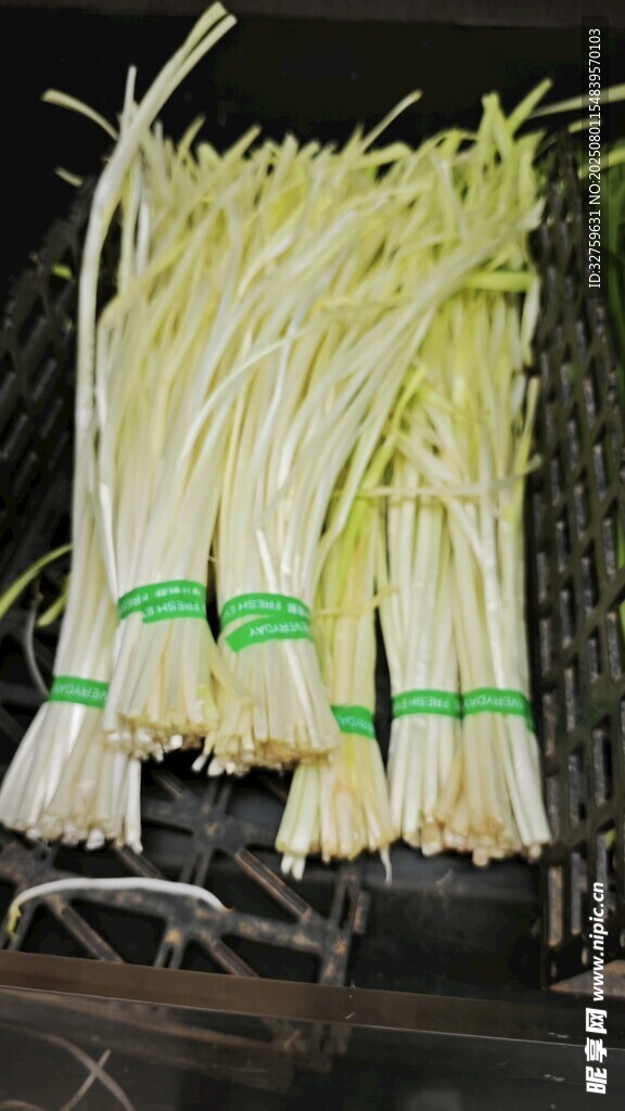 新鲜成捆大葱