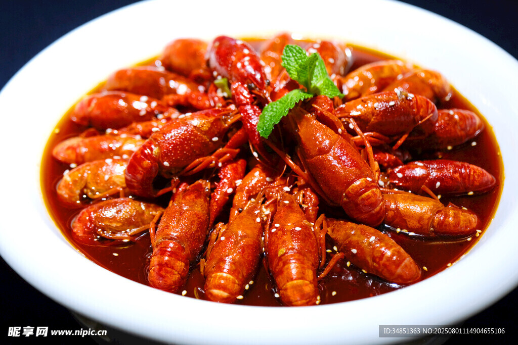 香辣小龙虾美食特写