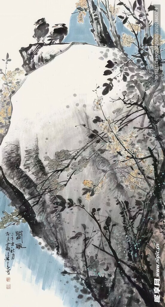 水墨雪景图