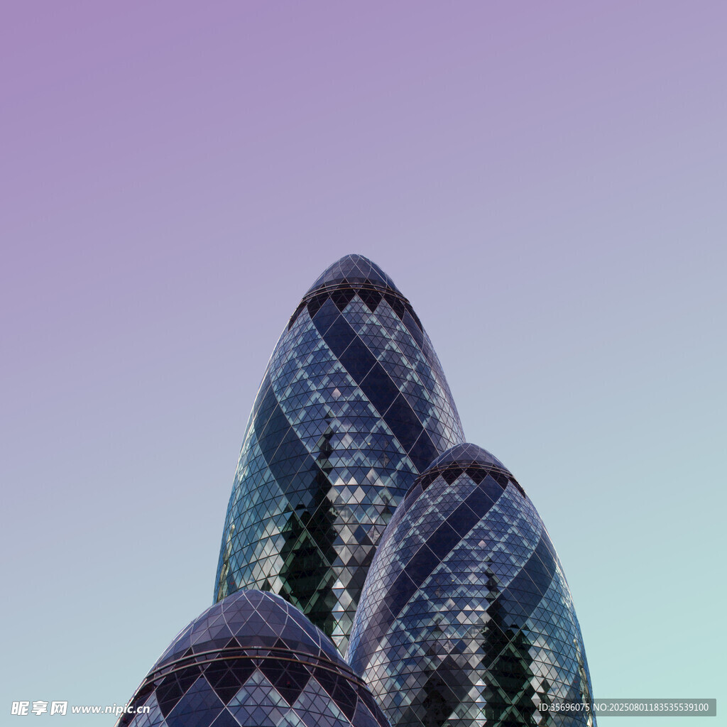 未来感摩天大楼建筑景观