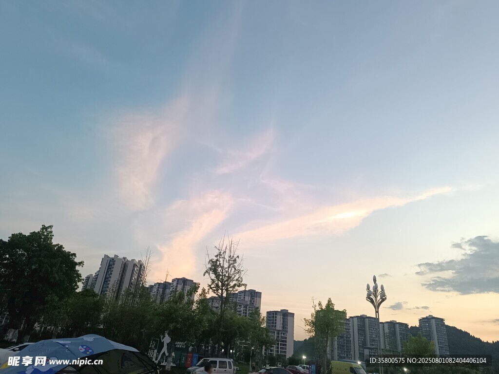 城市黄昏美景