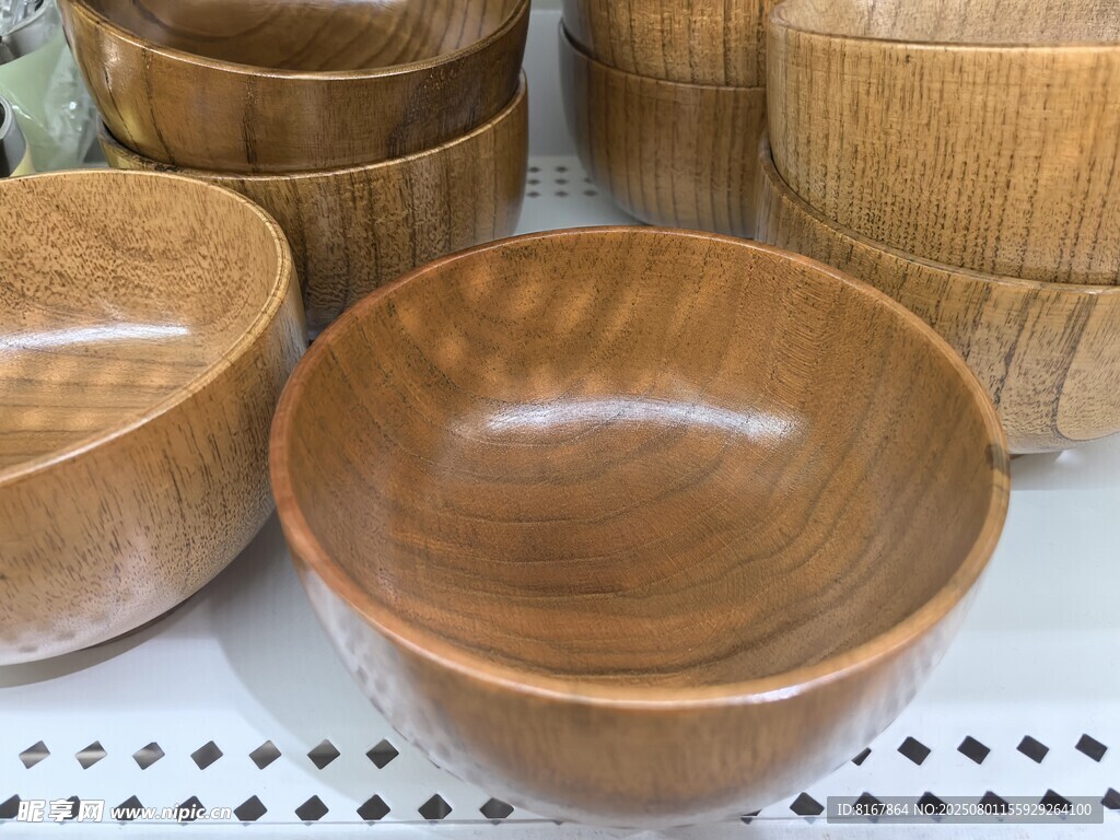 木质碗具展示