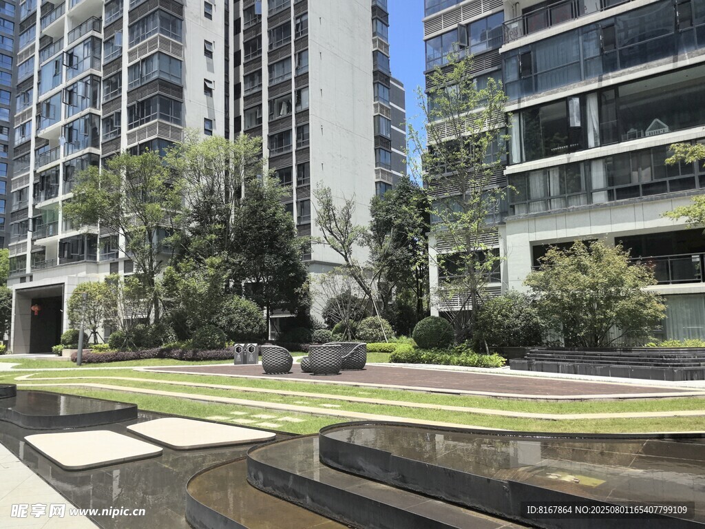 现代都市精致园林景观