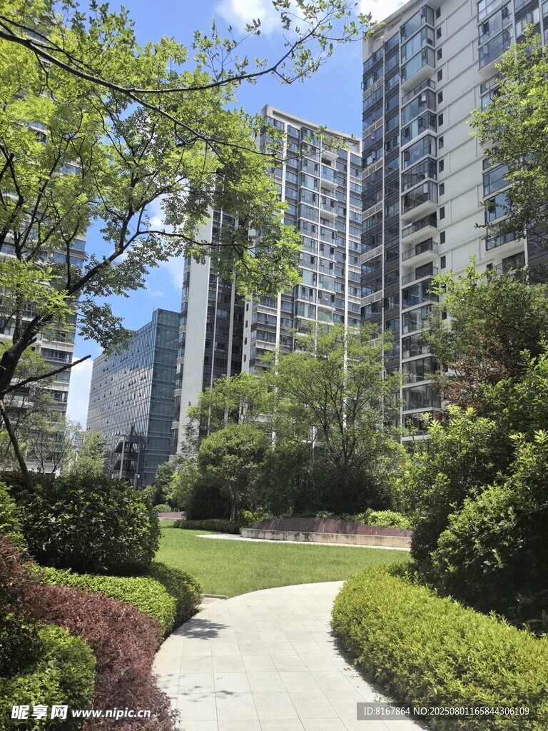 城市中的静谧花园小径