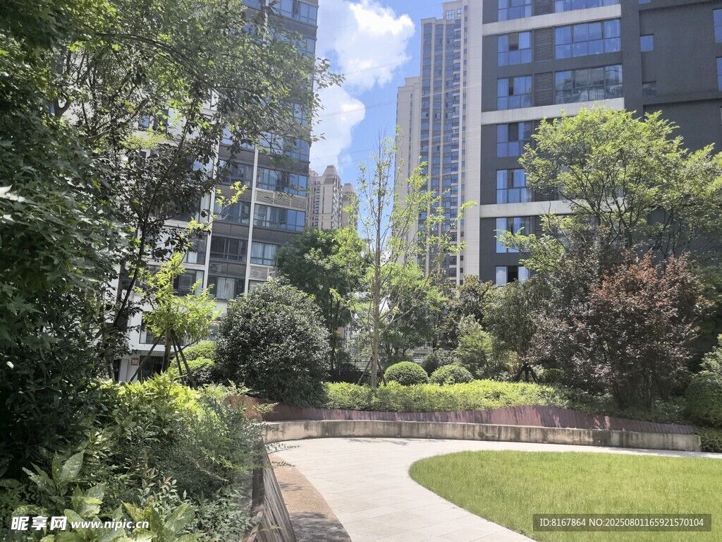城市中的静谧花园景观