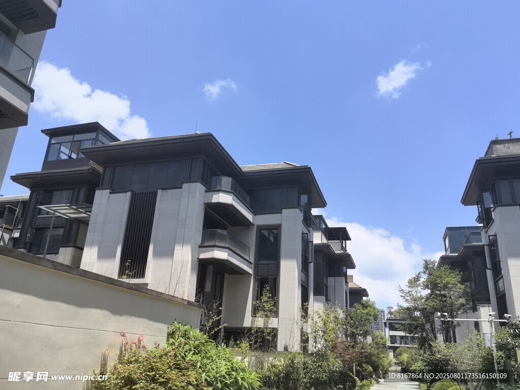 现代风格联排别墅景观