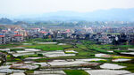 乡村田园风光俯瞰美景