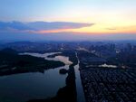 顺德大良顺峰山公园日落景观