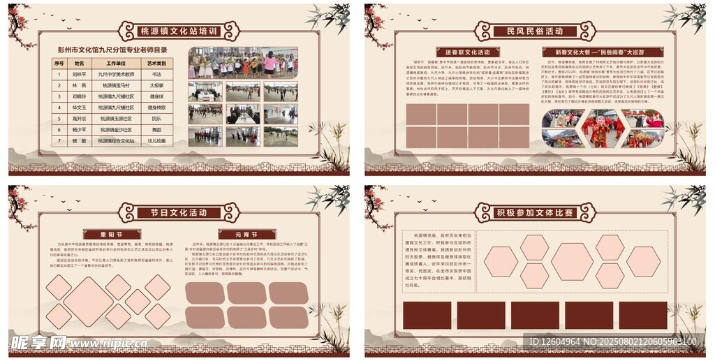 中国风复古展板