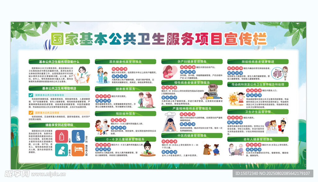 公共卫生服务项目宣传海报