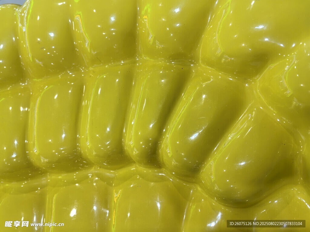 黄色玉米粒造型特写