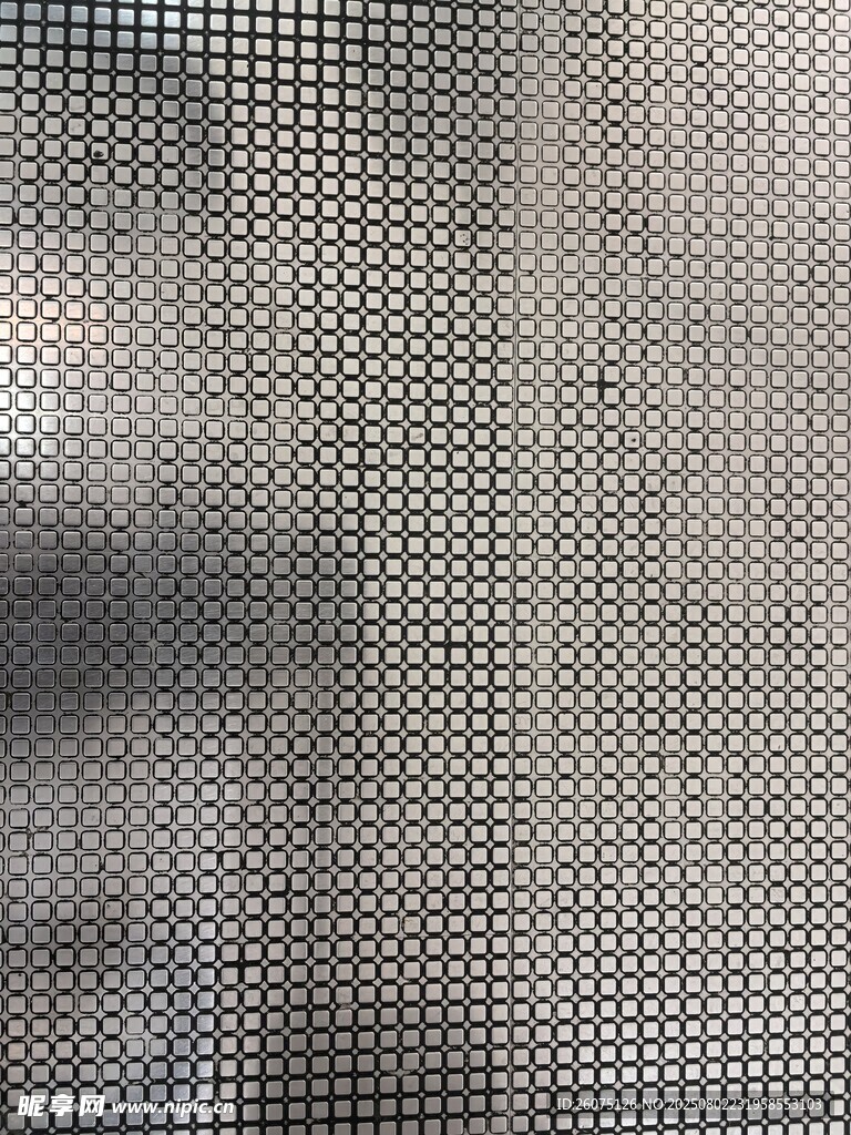 灰色金属网格纹理特写