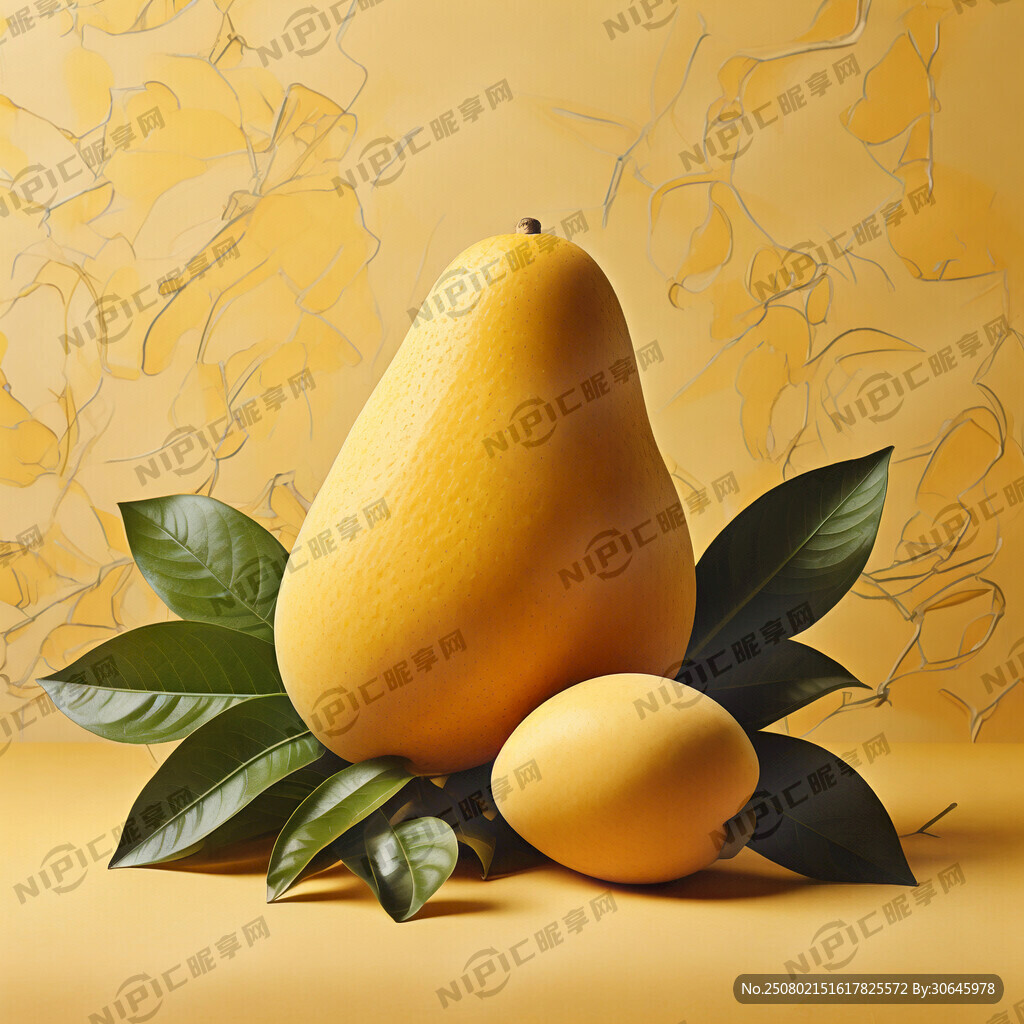 芒果 以黄色为主 清新风格