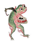 剪纸 皮影统刺绣青蛙造型艺术品