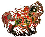 传统麒麟剪纸艺术图案