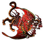 剪纸 中式古风龙形精美饰品