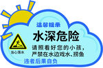 水深危险安全提示牌