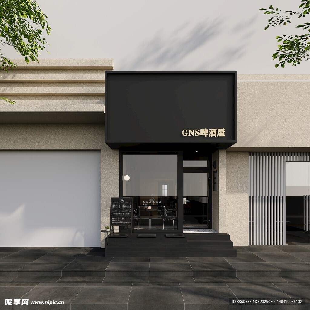 简约现代风格咖啡店外观
