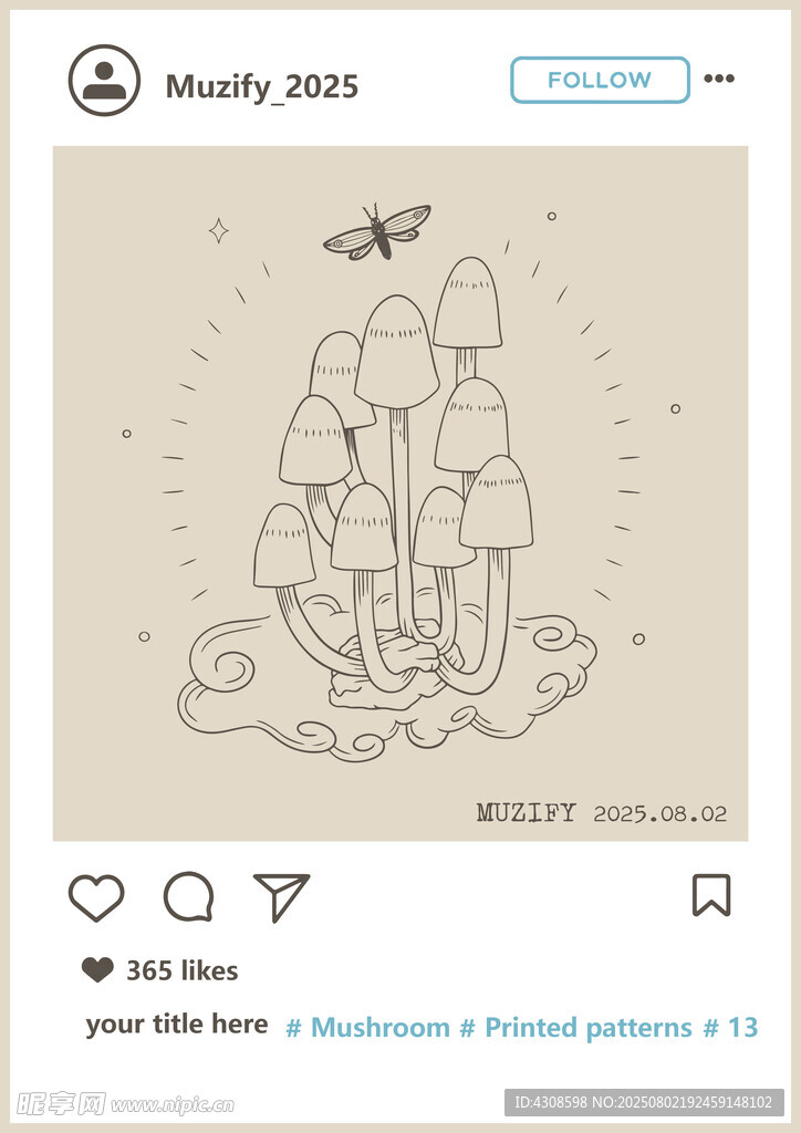 创意蘑菇图案