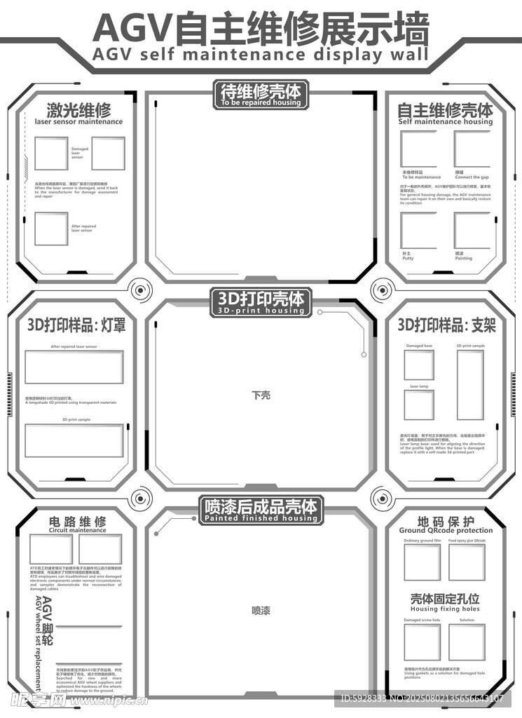 AGV自主维修展示墙