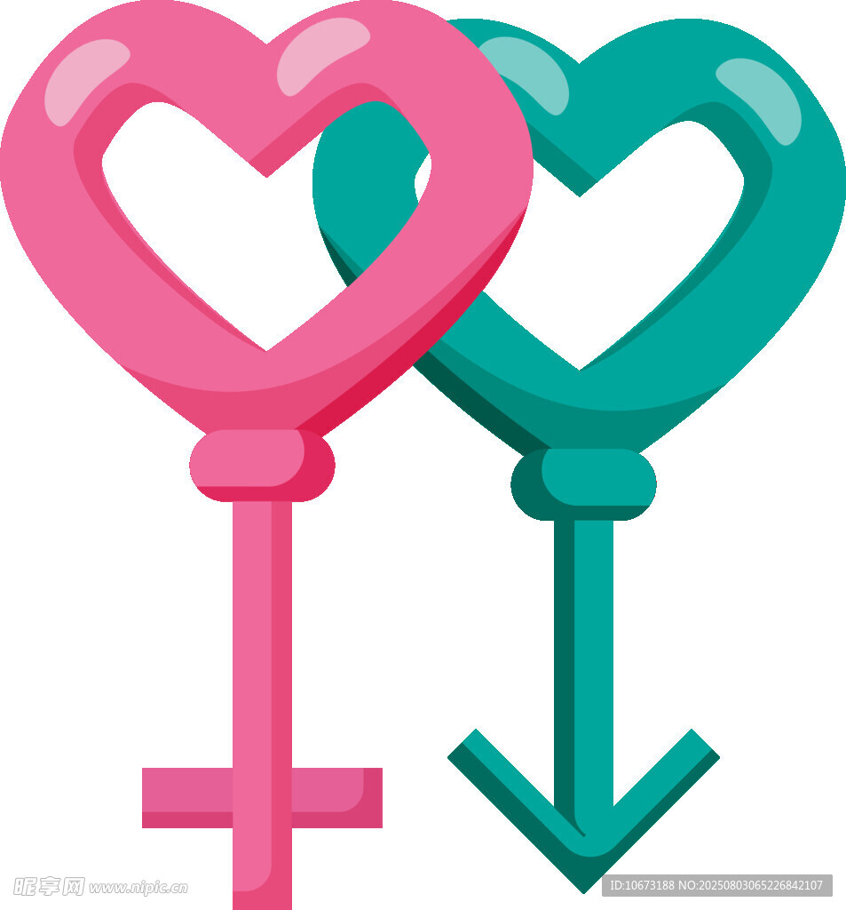 男女符号爱心图案