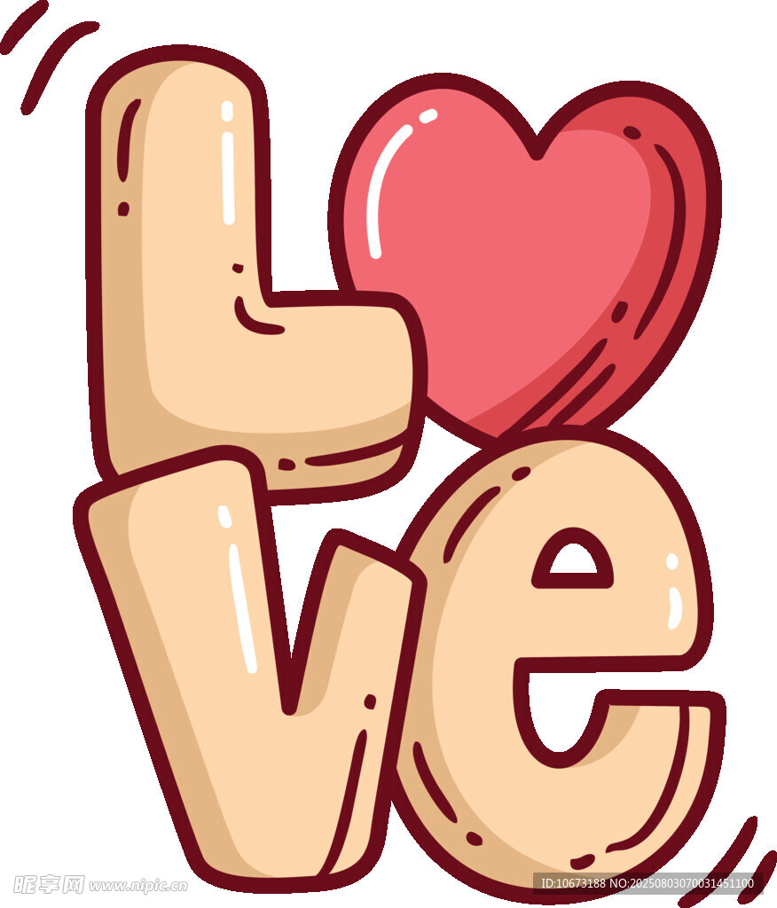 可爱爱心LOVE图标