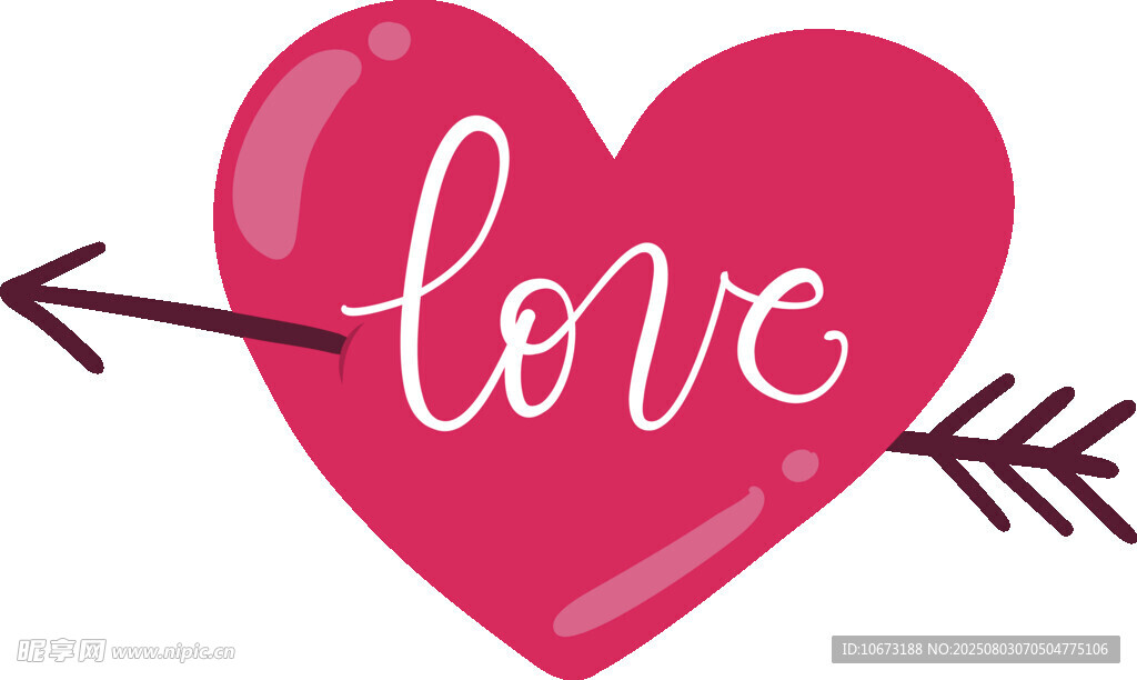 爱心箭上的love符号