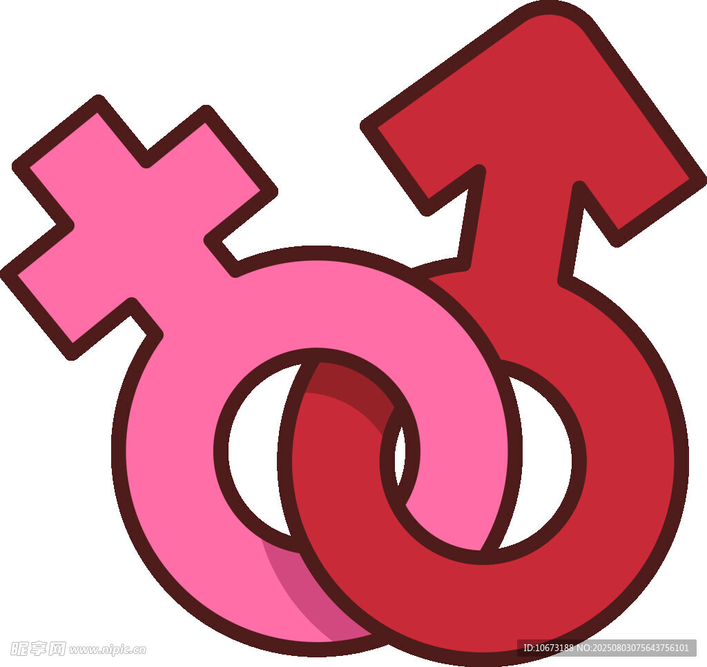 男女符号交织图案