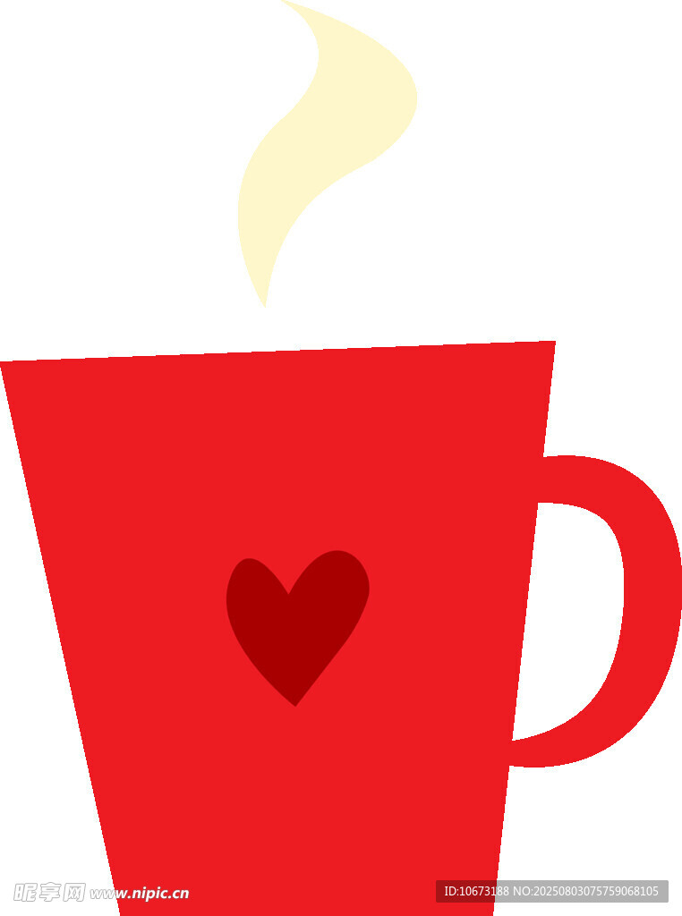 红色爱心咖啡杯