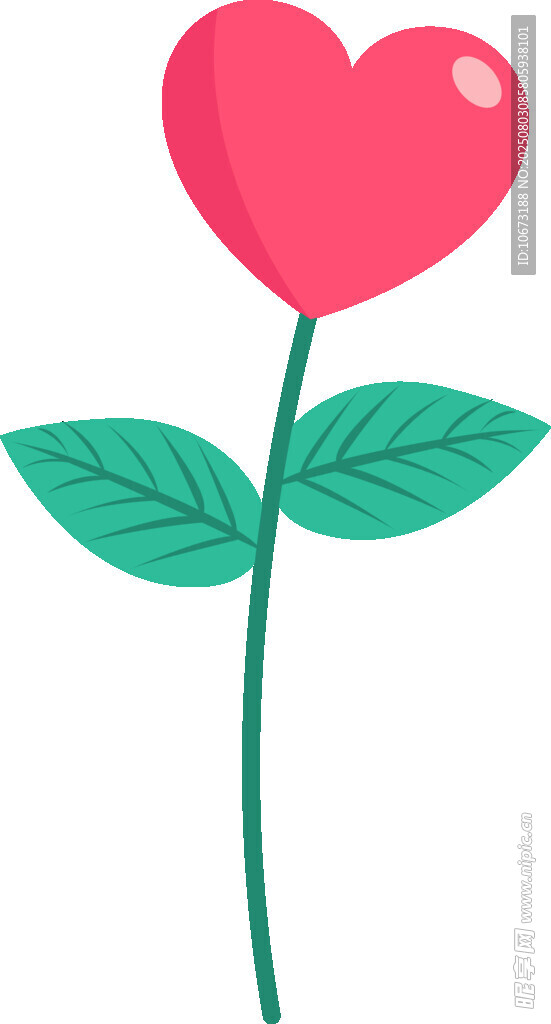 爱心花朵插画