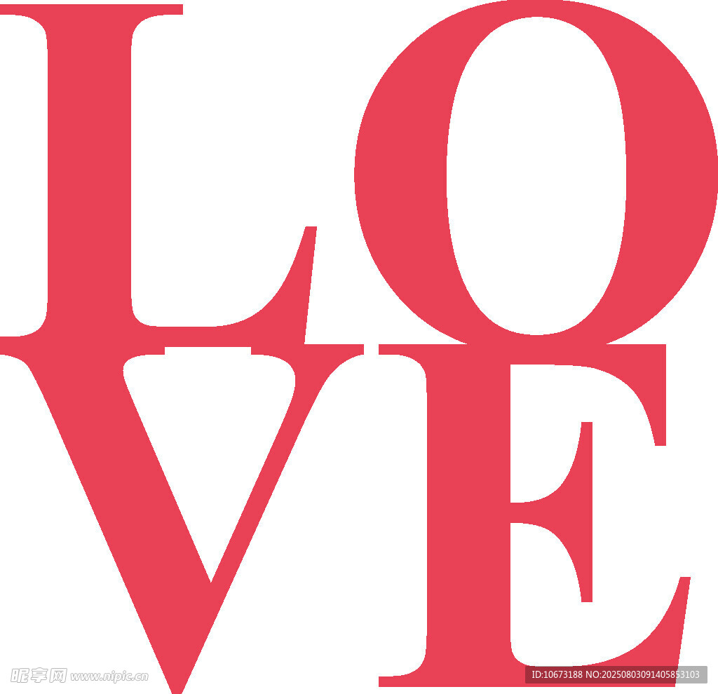 红色LOVE艺术字