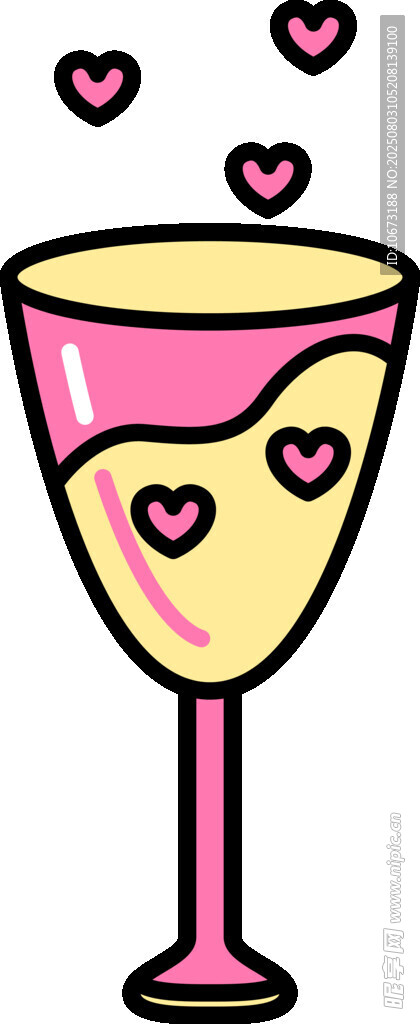 爱心香槟杯