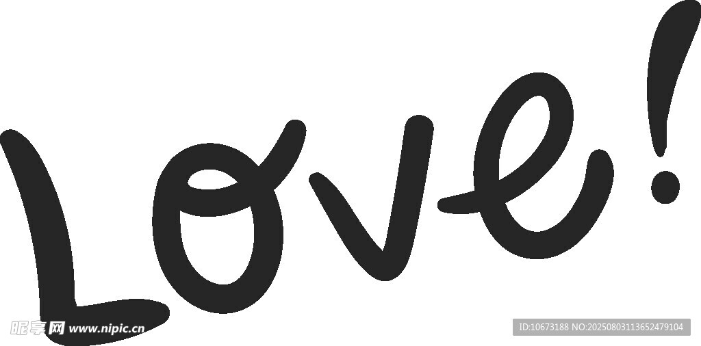 手写风格的Love字样