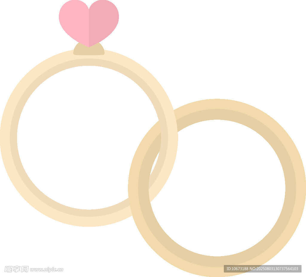 浪漫心形婚戒