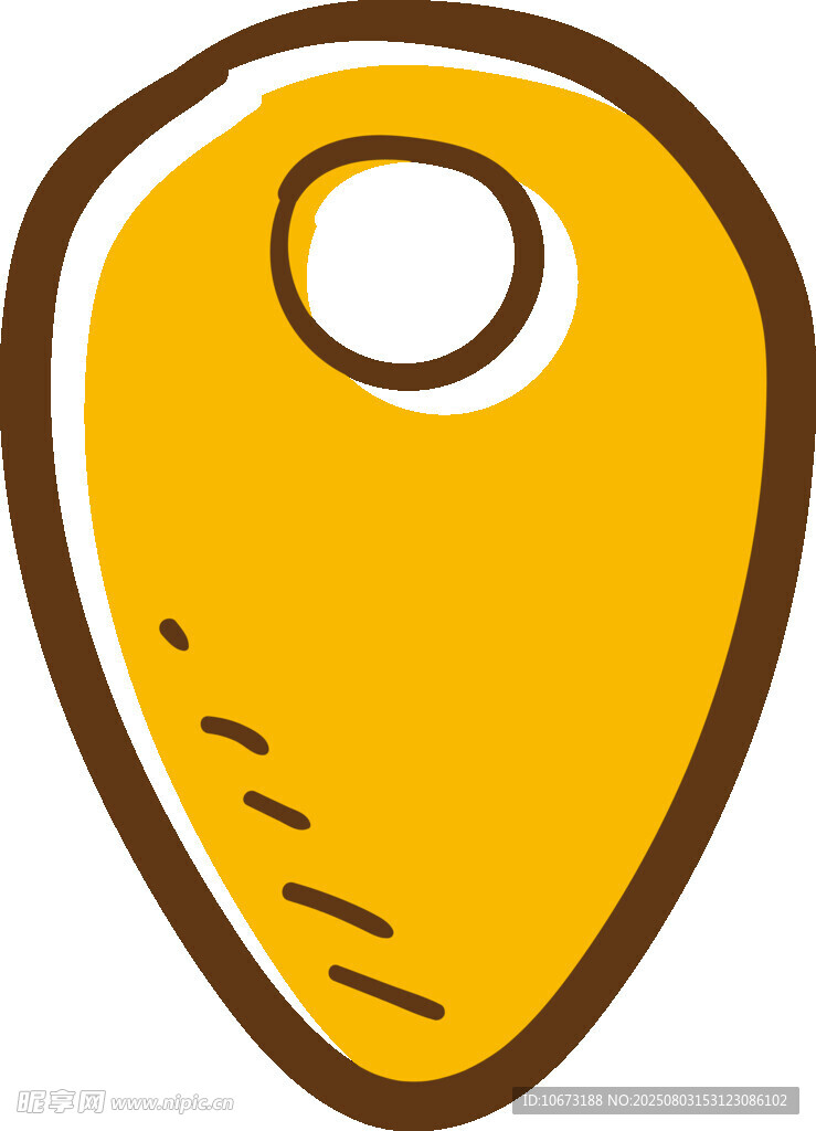 黄色吉他拨片图标