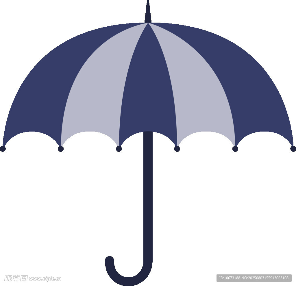 简约双色雨伞图案