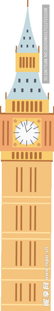复古钟楼建筑景观