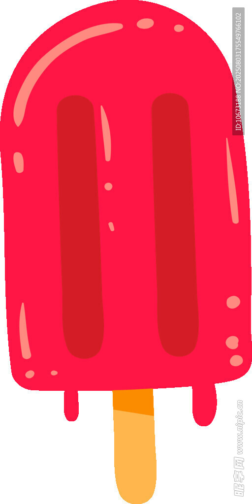 红色美味冰淇淋