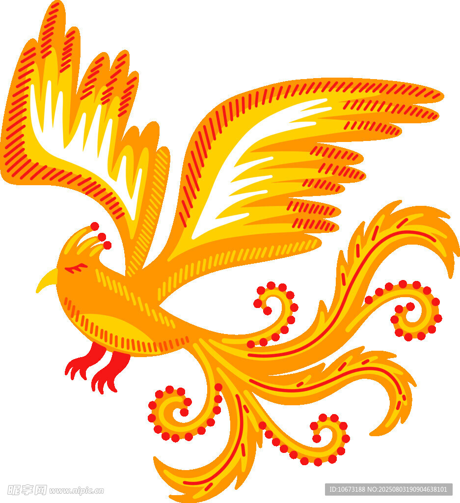金色凤凰图案