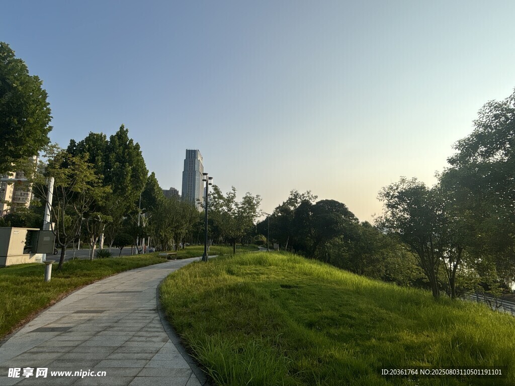 城市公园中的幽静小路