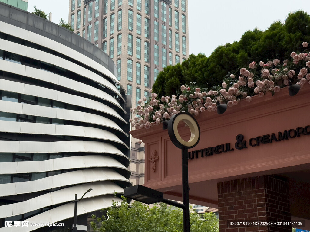 城市建筑景观与绿植装饰