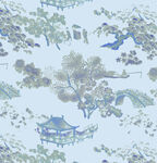 中式古典园林风景图案