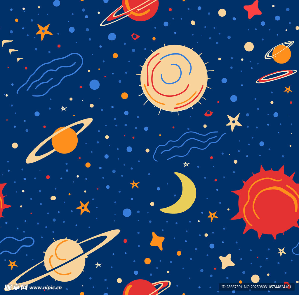 梦幻宇宙星空图案设计