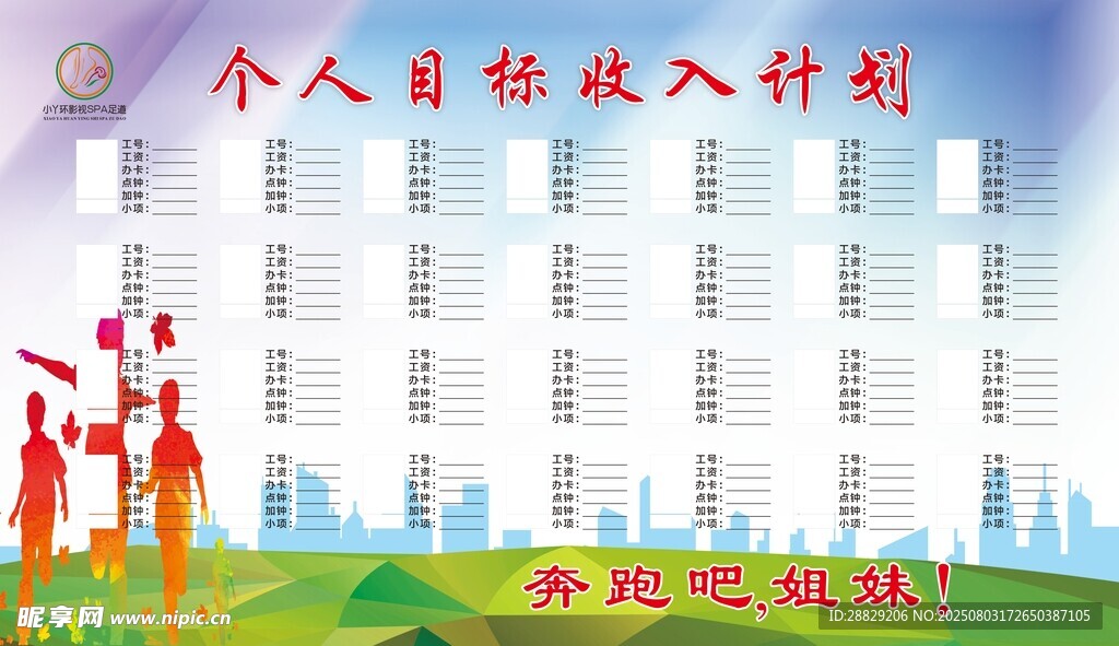个人业绩目标计划展示