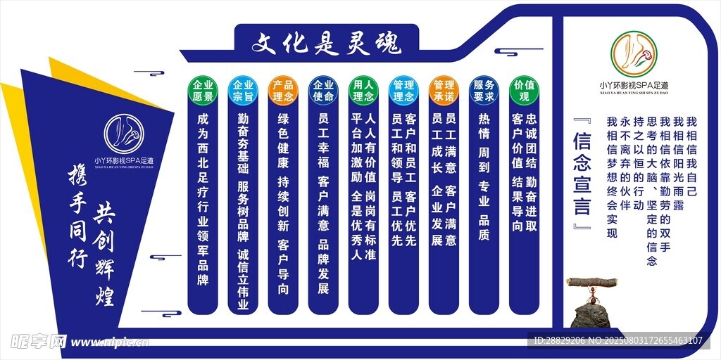 足浴按摩文化墙展示