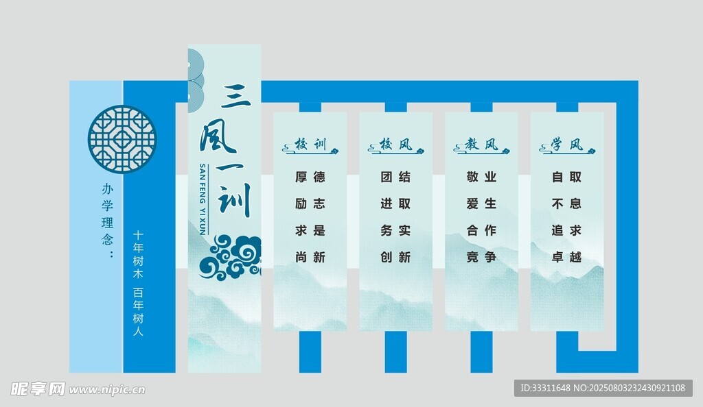 三风一训  文化墙