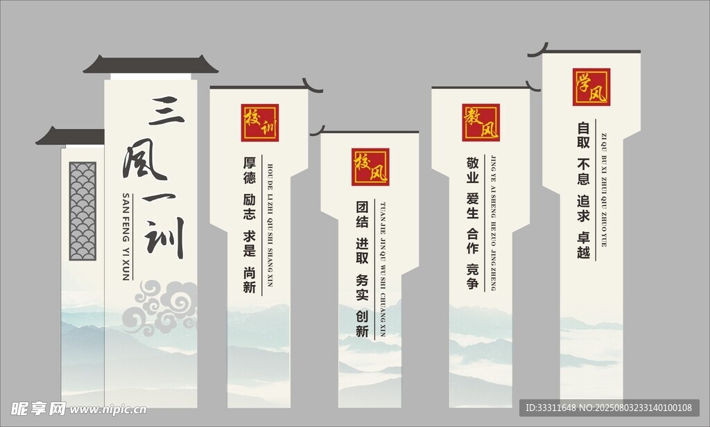 三风一训文化墙