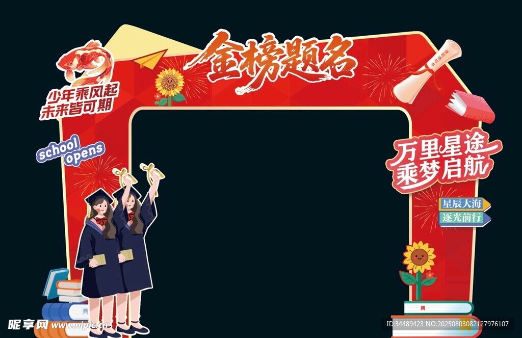 升学宴拱门 金榜题名龙门