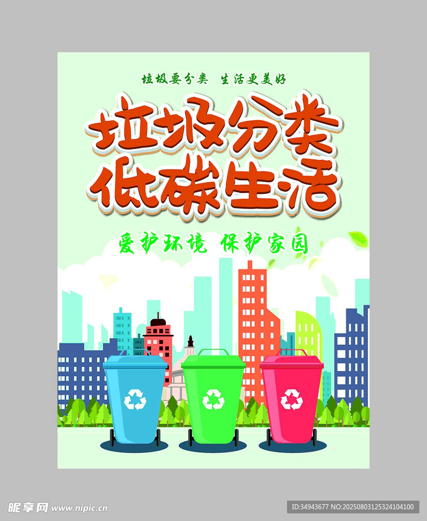 垃圾分类倡导低碳生活