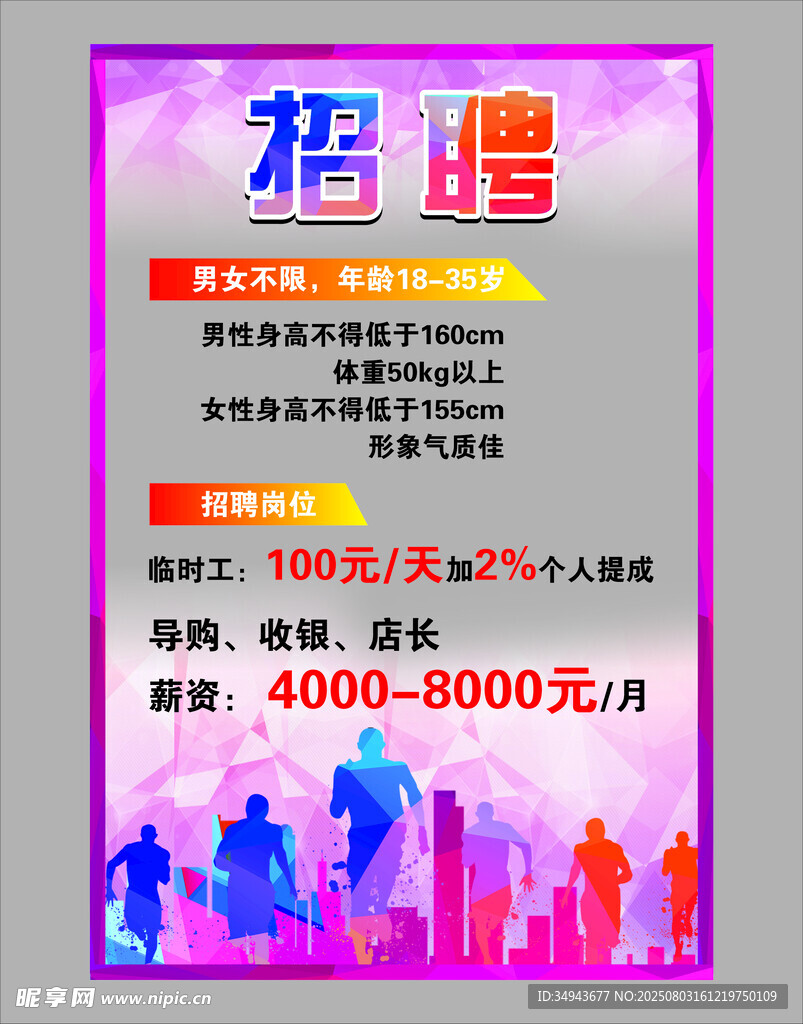 招聘海报诚聘销售精英